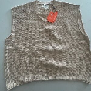 YoungLA Light Tan Knit Sleeveless Top